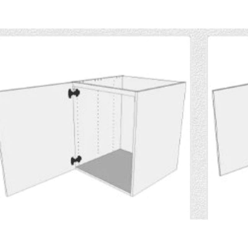 Vaskeskab 60 cm med låge og affaldsstativ