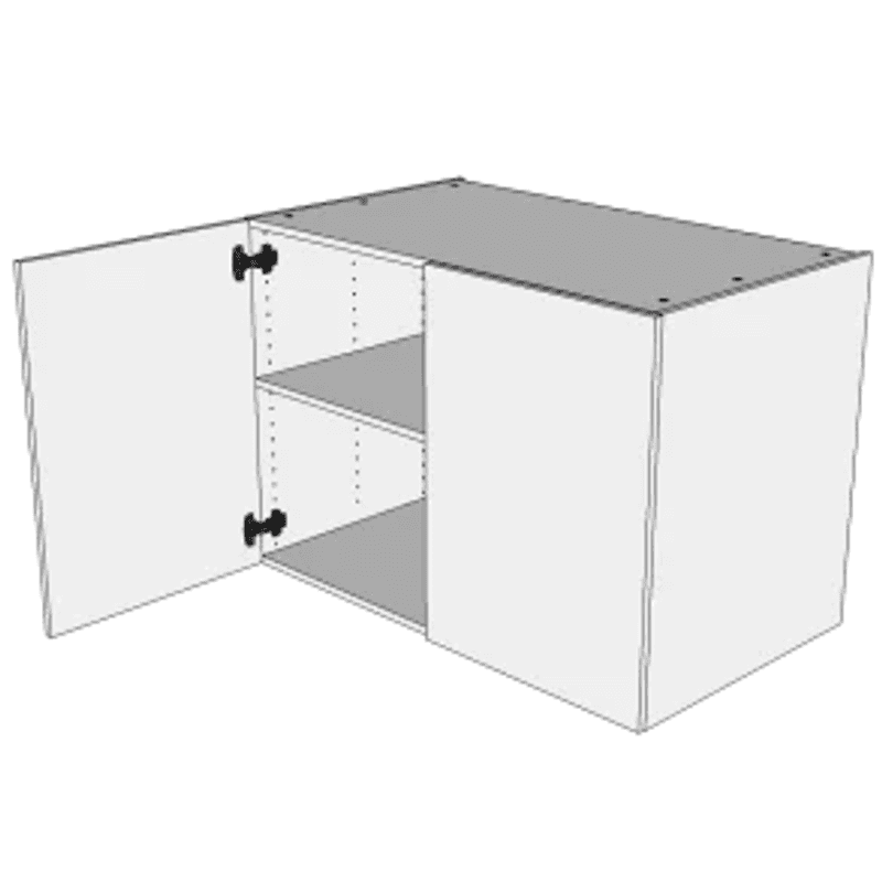 Underskab 80 cm med hylde og 2 låger
