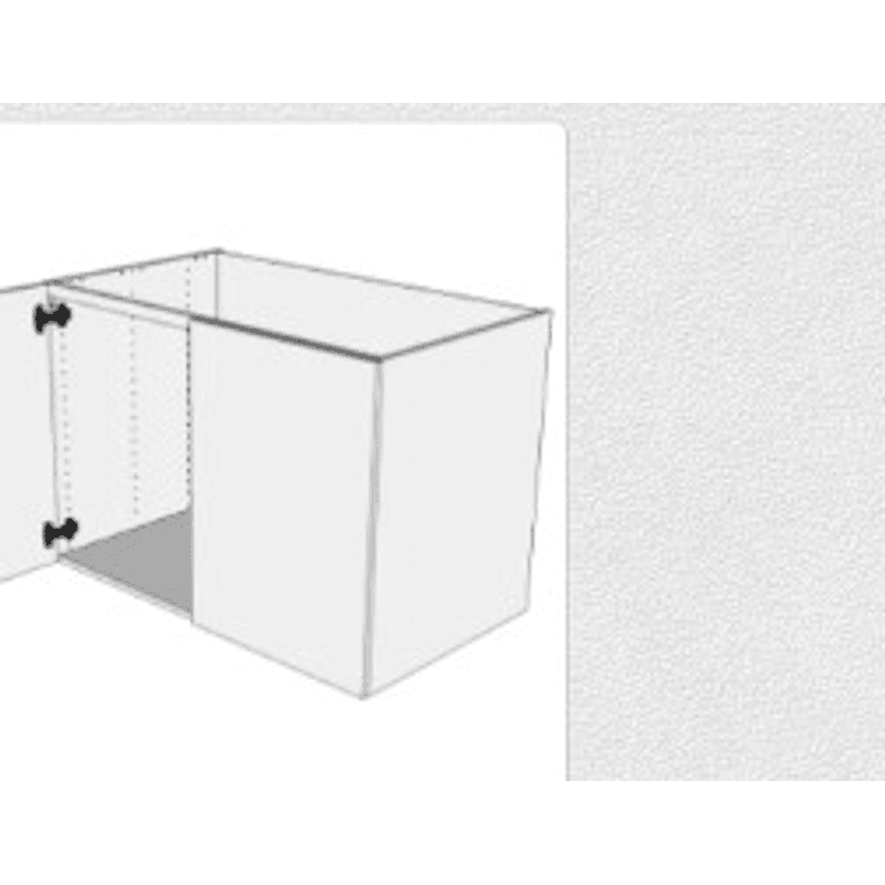 Vaskeskab 80 cm med 2 låger og affaldsstativ
